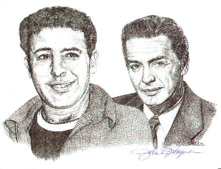 Vic and Fred drawing by John Hagner